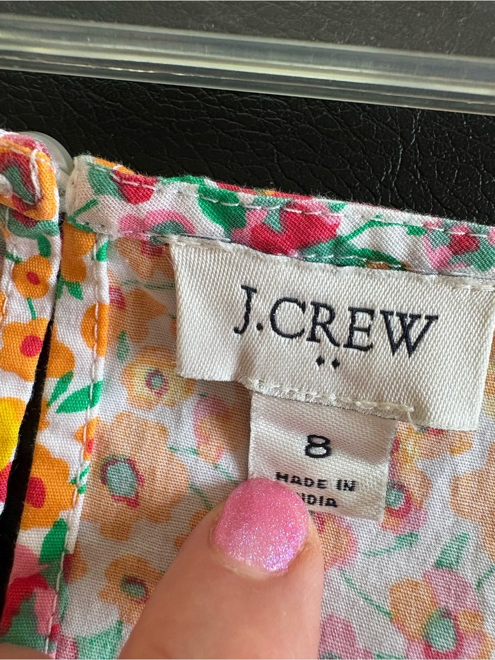 J. Crew Floral Sundress, sleeveless, round neck, size 8 generous. - Picture 2 of 4